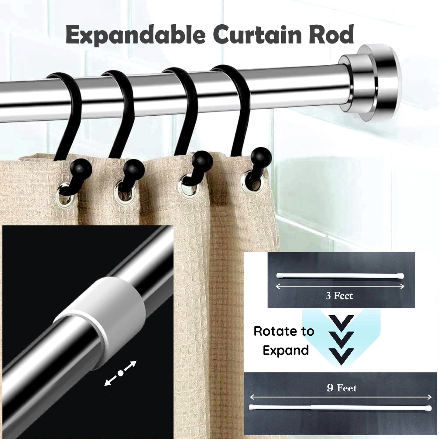 Drill-Free Length Adjustable Multipurpose Rod |🔥FLAT 50% SAVINGS🔥